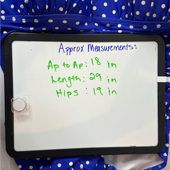 Lauren Ralph Lauren Blue Polka Dot Halter Neck One Piece Swimsuit Size 14 - Picture 7 of 7